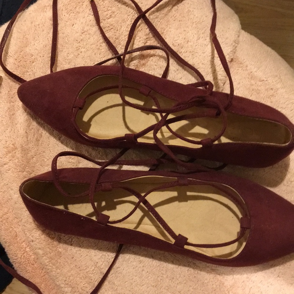 Loft Lace Up Ballet Flats